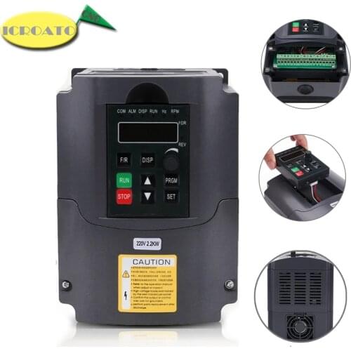 0.75KW/1.5KW/2.2KW/3KW/4KW/5.5KW/7.5KW Single-phase Inverter Output 3-Phase VFD Frequency Converter Adjustable Speed 220VAC 50Hz