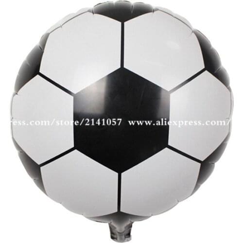 10pcs/lot football balloon foil ballon 18inch metallic balloon for balloon decoration kids birthday party decorations ballon