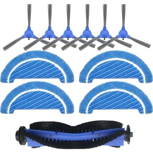 11 PCS Vacuum Parts Replacement for Conga 1090 Robot Vacuum Cleaner Accessories Kit Main Brush Side Brush Mop Cloth