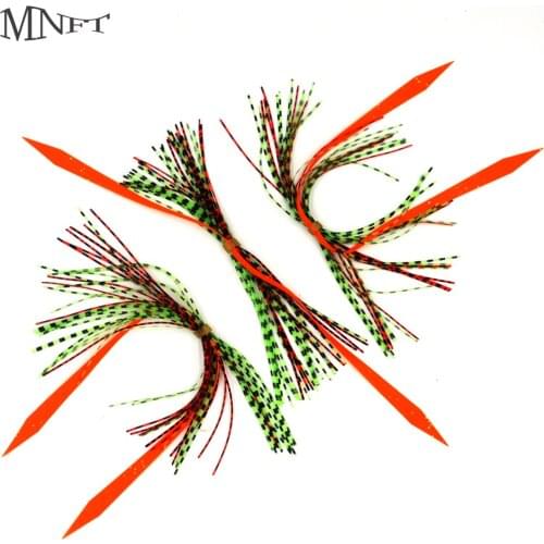 MNFT 12 Bundles Silicone Skirts DIY Fly Tying Material Jig Lures Trailers Fishing Accessories Quick Change Jig Squid Skirts