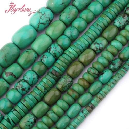 8x12,10x14,15x20mm Smooth Green Turquoises Beads Natural Stone Beads For DIY Necklace Bracelets Jewelry Making 15" Free Shipping