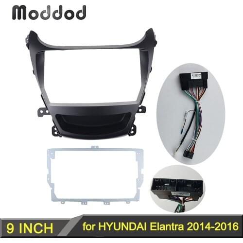9 INCH Radio Fascia for HYUNDAI ELANTRA I-35 2014 Dash Installation Trim Kit Android Audio GPS DVD Navigation Frame Stereo Panel