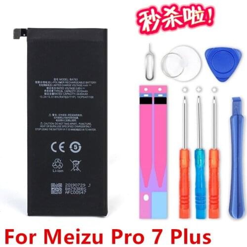 Top Brand 100% New 3400mAh BA793 Battery for Meizu Pro 7 Plus BA793 M793Q M793M M793H free gift