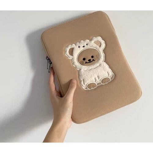 Sleeve for iPad 9.7 10.5 11inch Lamb Pattern Cute Pouch for Girl High Quality Ins Style Bag Macbook Storage Bag Fashion Pouch