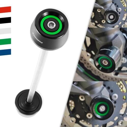 For Kawasaki Ninja H2 17-21 Ninja H2R 17-21 Z H2 20-21 Motorcycle Front Axle Slider Wheel Crash Pads Protector