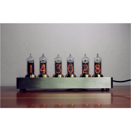 Free shipping make for VNEAIN 14 glow tube Electronic tube Clock Metal version of NIXIE coronation