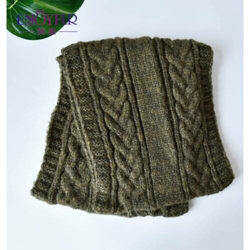 ENJOYFUR Women Winter Scarf Warm Cashmere Knitted Scarf For Girls High Quality Fashion Lady Scarfs