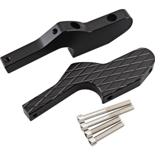 Motorcycle Black Passenger Foot Peg Extension Bracket For Vespa GT GTS GTV 60 125 150 200 250 300 300ie Scooter Universal