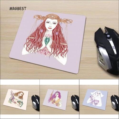 MRGBEST Mouse Pads In Stock Small Size 220x180x2mm Non-slip Soft Rubber Mouse-Pad Constellation Beauty for Gamer