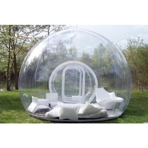 3/4/5m 10/13/16ft Outdoor Camping Inflatable Bubble Tent Large Diy House Dome Camping Cabin Lodge Air Bubble Transparent Tent