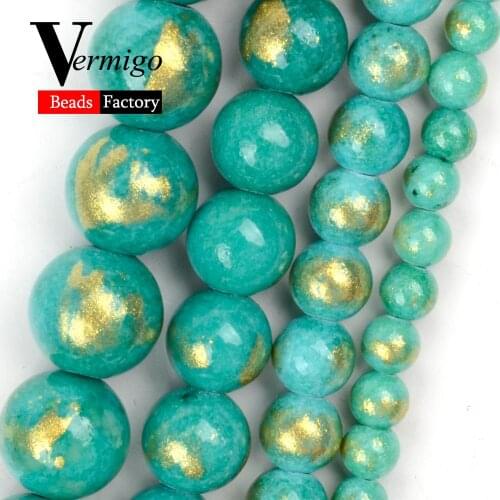 Natural Light Green Lapis Lazuli Jades Stone Round Beads for jewelry Making 4/6/8/10mm Gemstones Beads Diy Bracelets Accessories