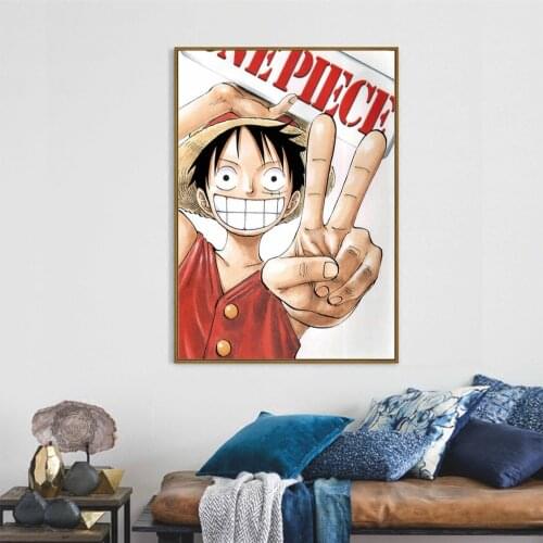 One Piece Strong World Anime Art Silk Fabric Poster Print 12x18 24x36 inches Monkey D Luffy Zorro ACE Wall Pictures