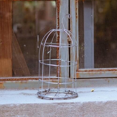 Hanging handcraft vintage retro metal birdcage decor