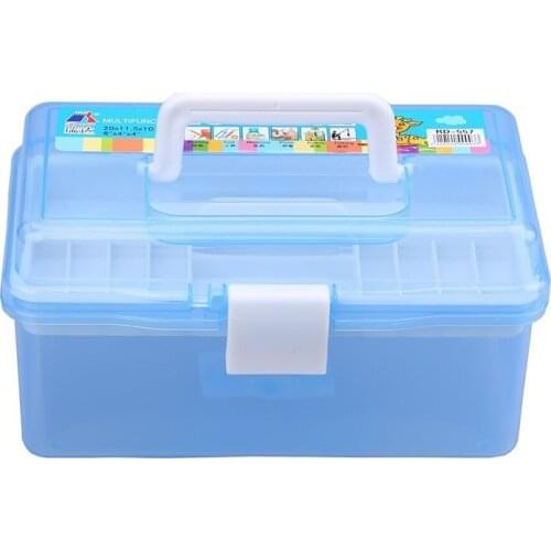 Hand-held Desktop Storage Box Plastic Scissors Makeup Organizer Jewelry Nail Polish Pen Container Manicure Tool Case