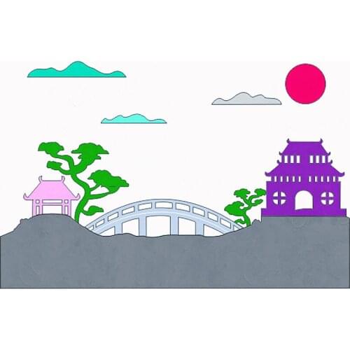 Cutting dies pavilions, pavilions, metal crafts, paper die-cutting /DIY embossing, Easter and New Year