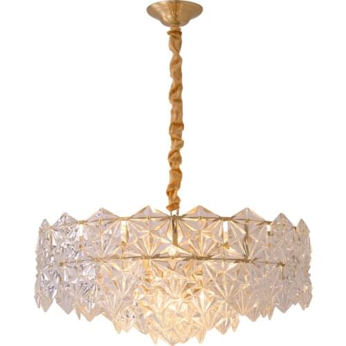 Luxury Modern Brass Chandeliers For Living Room Classic Restaurant Bedroom K9 Crystal Hanging Lamp Home Hotel Art Decor Lighting