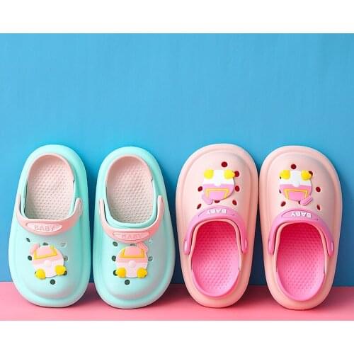 Kids Cute Slippers Boys Girls Cartoon Shoes Summer Toddler Flip Flops Baby Indoor Slippers Beach Swimming Slippers for Children