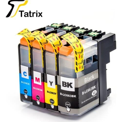 Tatrix 4PK For Brother LC663 Ink Cartridge For Brother MFC-J2320 J2720 Printer