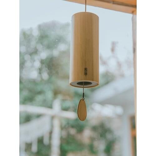 Space Way Meditation Chord Wind Chimes Bamboo Hand Crank Retro Zephyr Bell Japanese Decorative Balcony Pendant