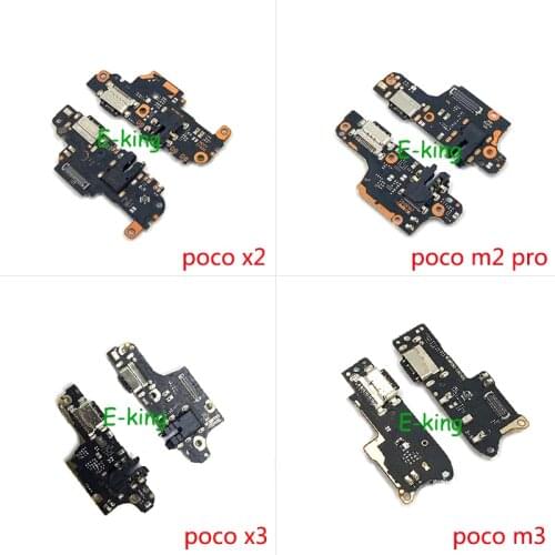 10PCS For Xiaomi Mi POCO X2 X3 NFC M3 M2 Pro USB Charging Board Dock Port Flex Cable