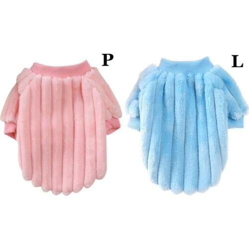 Pet Dogs Thickened Cashmere Stripe Warm Costume Puppies Autumn Winter Sweater For Small Medium Dogs