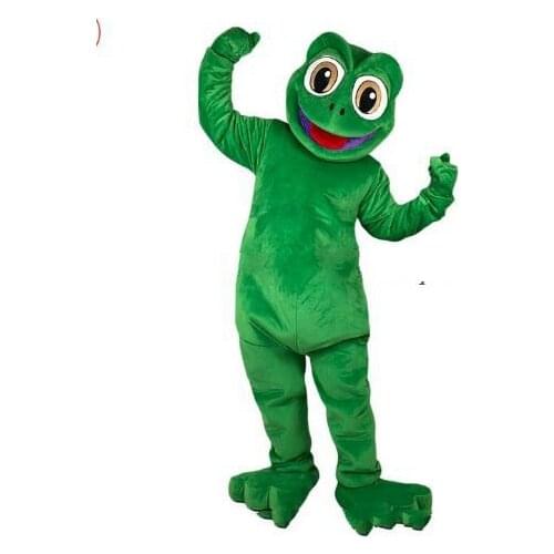 Wholesale Adult Party Green Frog Fancy Dress Mascot Costumes For Holiday Frog Mascotter Costume Character Clothing