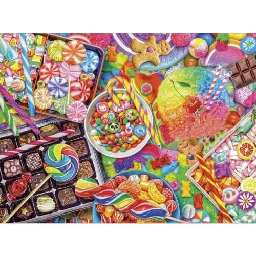 Delicious sweets romantic sweet Art Needlework 14CT Canvas Unprinted Handmade Embroidery Aide Cross Stitch Kits DIY Home Decor
