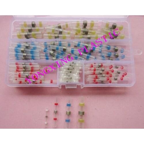 160pcs Heat Shrink Connector butt solder sleeve wire splices AWG 26-24 22-18 16-14 12-10 Heat Shrink Connector butt solder