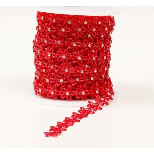 1YD 15mm five-pointed star ABS imitation pearl connection bead wedding doll DIY pearl flower diamond chain jewelry accessories