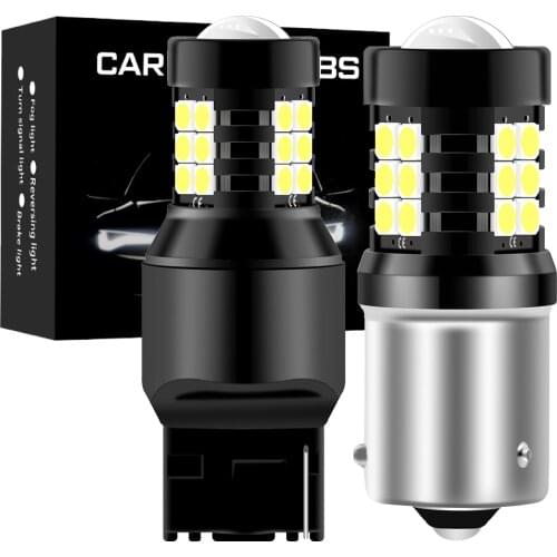 2pcs 1156 BA15S P21W BAY15D BAU15S PY21W Lamp 21SMD 3030 Chips T20 7440 7443 W21/5W Led Bulbs For Turn Signal Car Brake Light