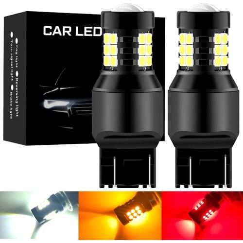 2pcs 7443 T20 7440 W21W WY21W W21/5W T25 3157 P27/7W P27W 3156 3057 3457 4157 1156 1157 Canbus LED Bulb Signal Lamp Car Lights