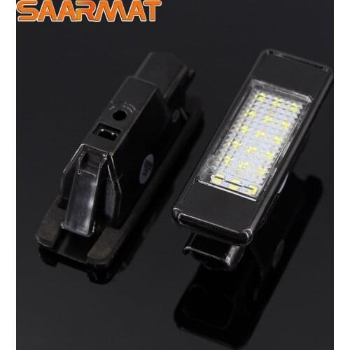 2pcs Car Rear License Number Plate Light Lamp 18 LED SMD Lamp For Peugeot 106 207 307 308 406 407 508 For CITROEN C3 C4 C5 C6 C8