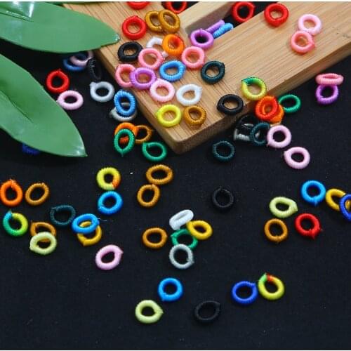 20Pcs 6mm Round Circle Colorful Spacer DIY Necklace Bracelet Rope Spacer Coil Rope Chain End Buckle jewelry supplies Finding