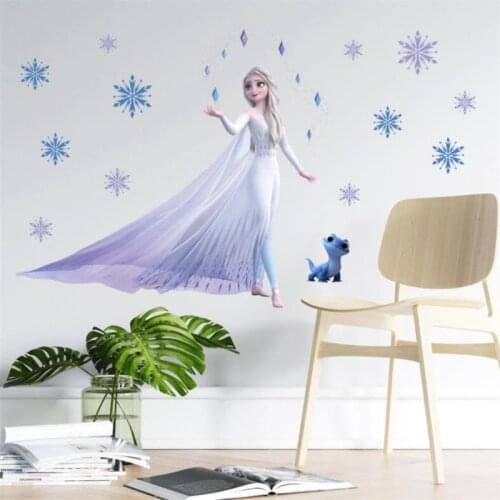 3D Cartoon Frozen2 Wall Stickers For Kids Room Bedroom Wall Decoration stickers Princess Anna Movie Posters