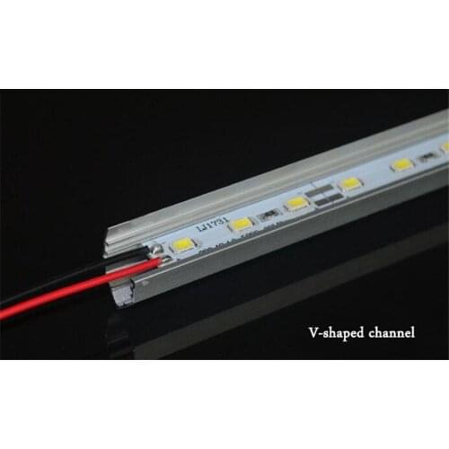 50pcs/lot 36LEDs 50CM SMD5730 LED Bar Light 12V Aluminum LED Strip Light With V-shaped U-shaped Aluminum channel