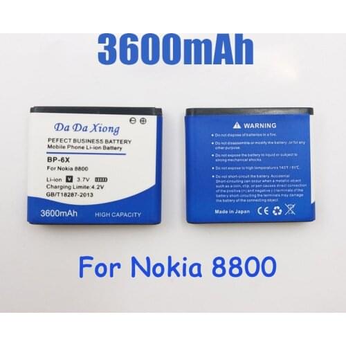 3400mAh BP-6X Li-ion Phone Battery for Nokia 8800 8860 8800 Sirocco N73i
