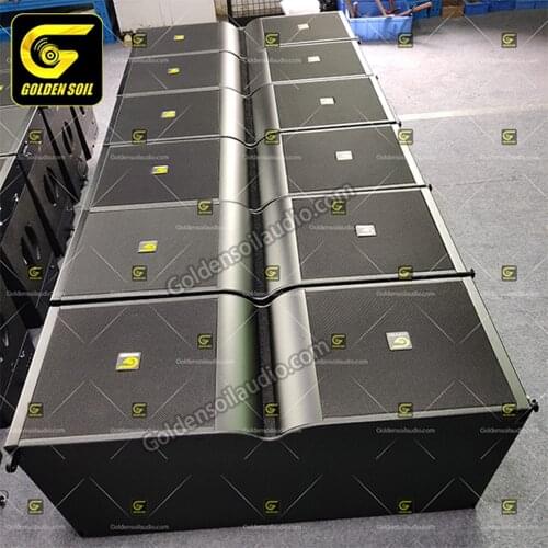 KR212 Black Color Double 12'' Line Array Speaker Amplified Self Powered Line Array Speaker Pa Audio Sound System