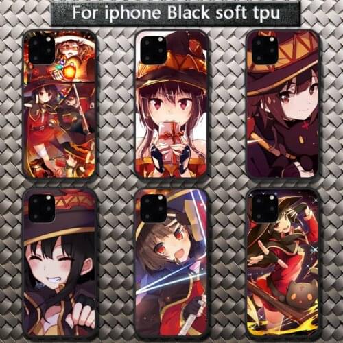Anime Konosuba Megumin Phone Case for iPhone 8 7 6 6S Plus X 5S SE 2020 XR 11 12 Pro mini pro XS MAX