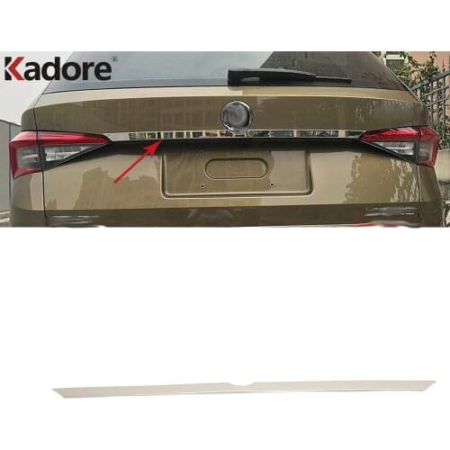 Car External Accessories For Skoda Kodiaq 2016 2017 2018 Stainless Steel Rear Door Adornment Streamer Tail Trunk Lid Cover Trim