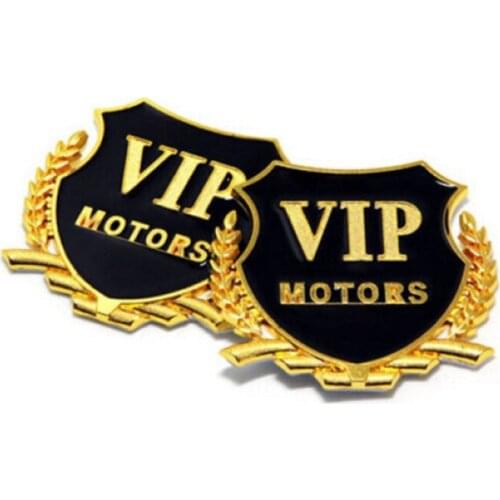 2pcs Car Styling 3D Logo VIP MOTORS Sticker Decal for BMW 1 2 3 4 5 6 7 Series X1 X3 X4 X5 X6 E60 E90 F07 F09 F10 F15 F30 F35