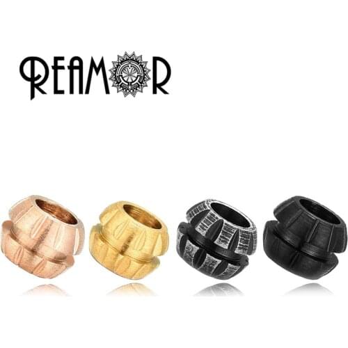 REAMOR 3mm 316l Stainless Steel Precision Cutting CNC Bead Matte Black Golden DIY Beads For Jewelry Making Bracelet Accessories