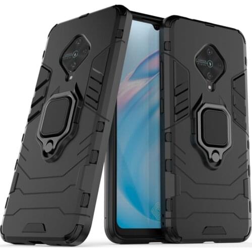 For Vivo V17 Case Cover for Vivo V17 Phone Case Finger Ring Shell Coque Hard PC Armor Protective Case For Vivo V17 V1945A V1945T
