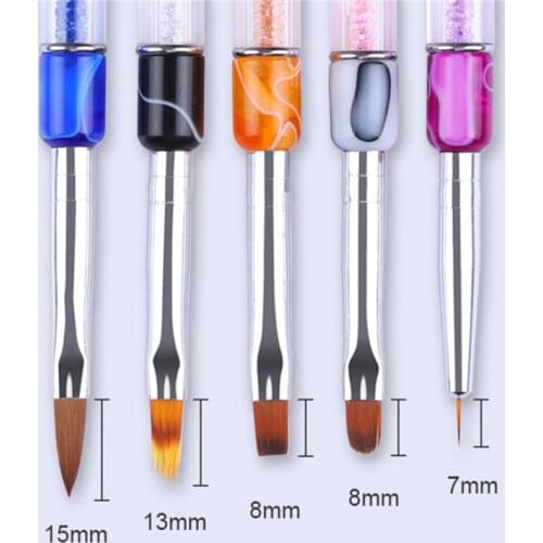 Nail Art French Stripe Lines Liner Painting Cat Eye Brush Rhinestone Handle Acrylic UV GEL Extension Builder Drawing Pen