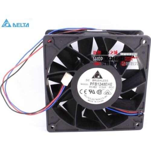 For delta PFB1248EHE -ROO DC 48V 0.54A 12038 12cm 120mm converter stall alarm cooling fan