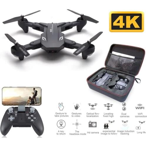 RC Drone 50x zoom WiFi FPV 4K Dual Camera Optical Flow Positioning Professional Aerial Photography Selfie Foldable RC Helicopter