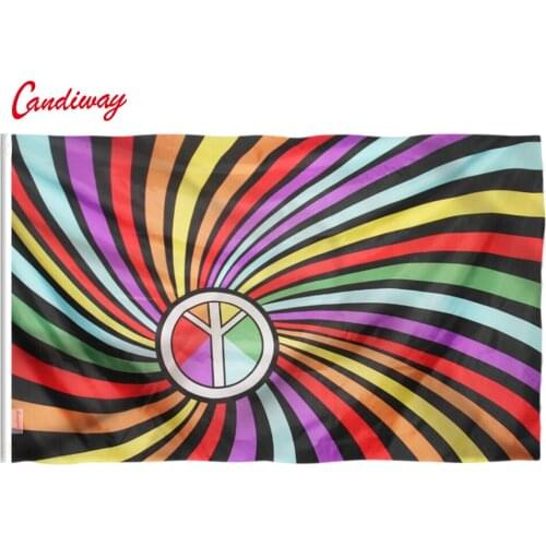 Hot Sale Rainbow Ring Flag 3X5 FT 90*150 Indoor Outdoor Polyester Gay Flag