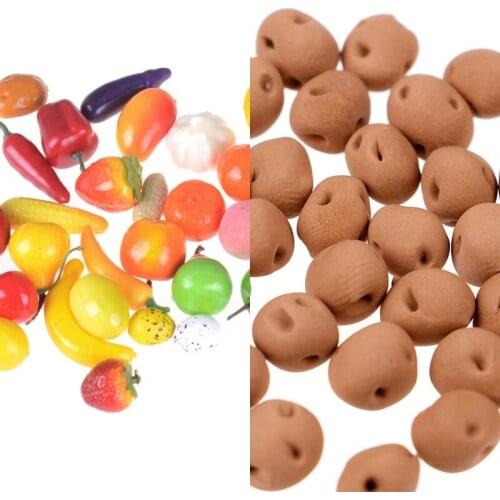 10PCS Dollhouse Miniature Model Mini Handmade Food fruits and Vegetables Potato sweet potato Kitchen Decor Gift 1:12 Dollhouse