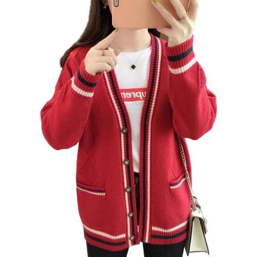 Spring Autumn Loose Cardigan Women Sweaters Women Single-breasted Autumn Cardigan Women Cardigan Plus Size Knit Top 3XL R22