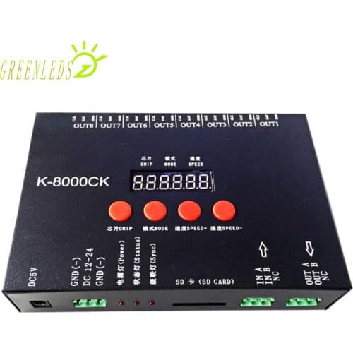LED Pixel RGB Color K-8000CK Controller DC5-24V Full Color Controller with High Quality 3 Years Warranties