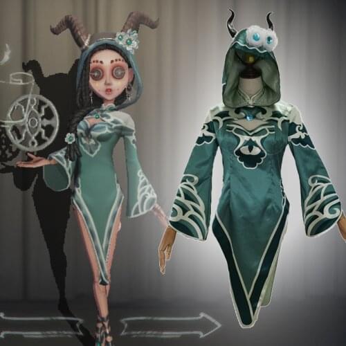 Game Identity V Cosplay Costumes Survivor Fiona Gilman Priestess Cosplay Costume Pu er Skin Uniforms Clothes Suits Dresses Green